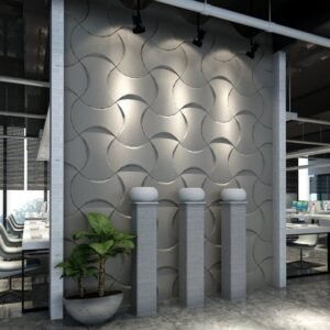 Coco Geometric 3D Leather Wall Panel